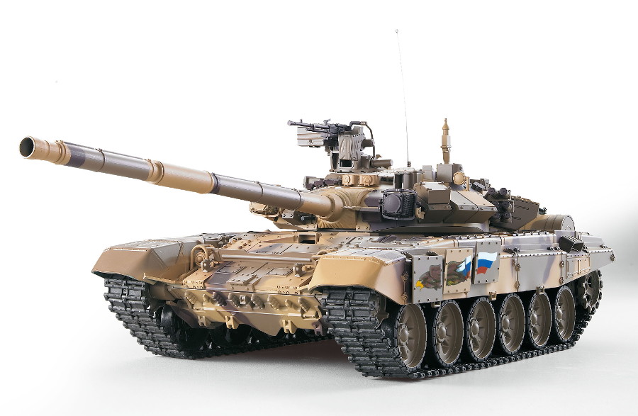 Rc Panzer "Russland T90" Heng Long 1:16 Mit Rauch&Sound Und Metallgetriebe -2,4ghz