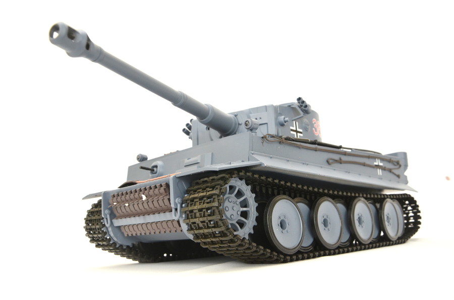 Rc Panzer "German Tiger I" Heng Long 1:16 Grau, Rauch&Sound+Stahlgetriebe Und 2,4ghz -V 6.0