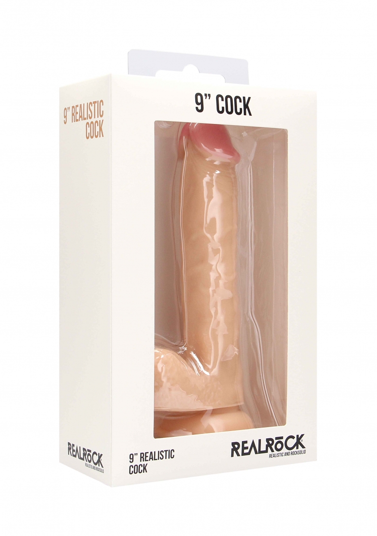 Dildo Realistisch:Realistic Cock 9" With Scrotum Skin