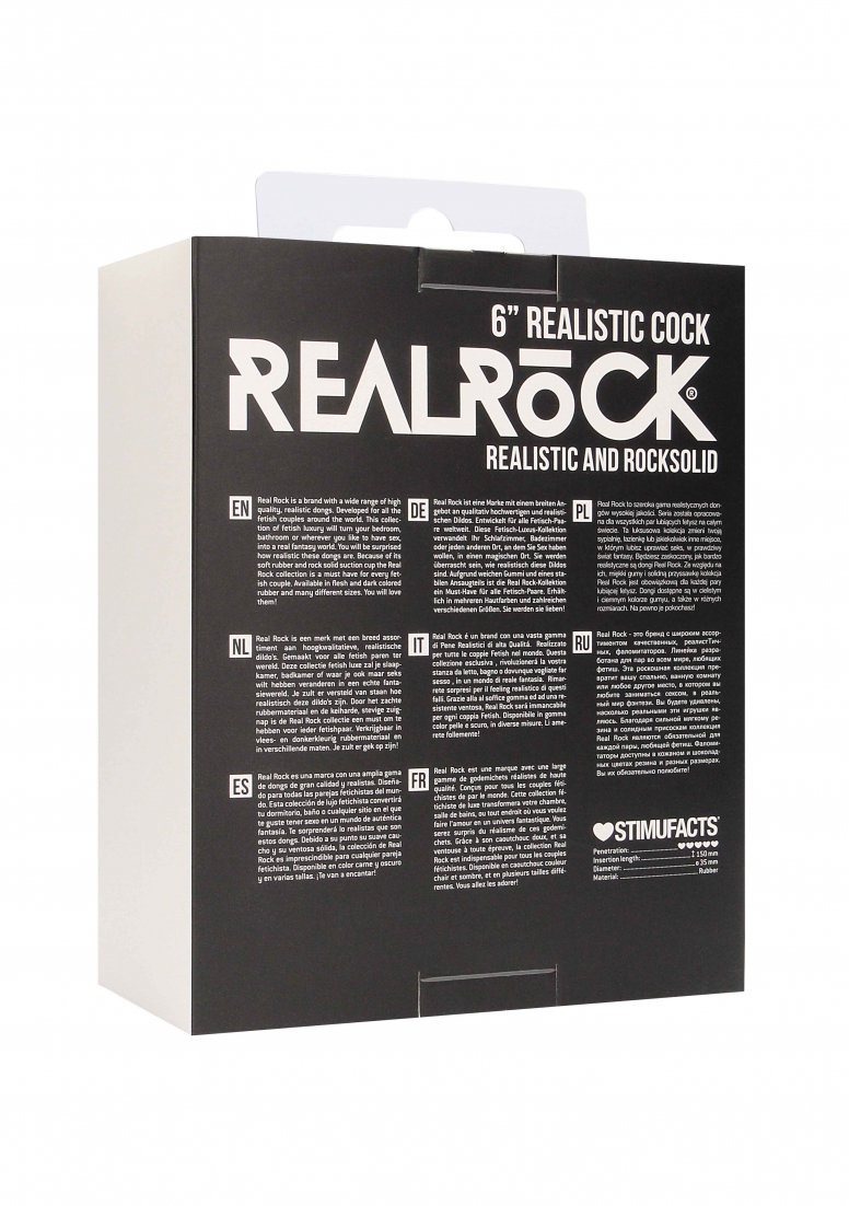 Dildo Realistisch:Realistic Cock 6" Black
