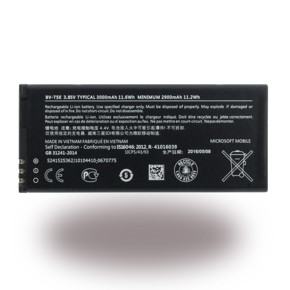 nokia microsoft bv-t5e lithium polymer akku lumia 950 2900mah
