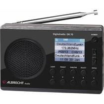 Albrecht DR 70 Digitalradio, Farbdisplay, 230 V und Batteriebetrieb