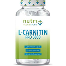nutri+ vegane l-carnitin kapseln, 120 kapseln
