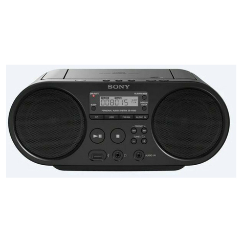 Sony Zs-Ps50b Boombox Cd/Radio Player, Schwarz