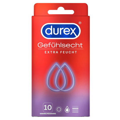 Kondome Durex Gefühl.Extra Feucht 10er