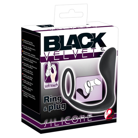 Analplug Mit Penisring Black Velvets Ring + Plug