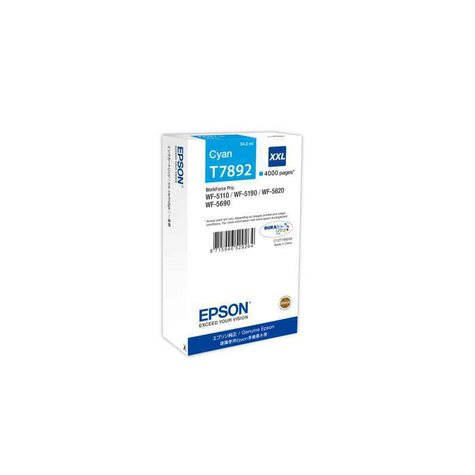 Epson C13t789240 Druckerpatrone T7892 Xxl Cyan 4,000 Seiten
