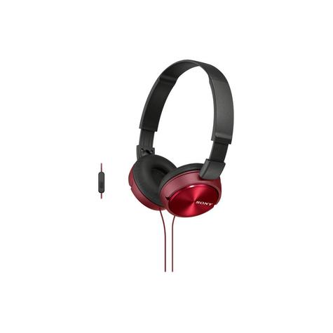 Sony Mdr-Zx310apr On Ear Headphones With Headset Function - Red