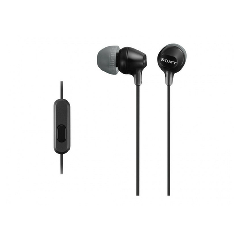 Sony Mdr-Ex15apb In Ear Headphones With Headset Function - Black