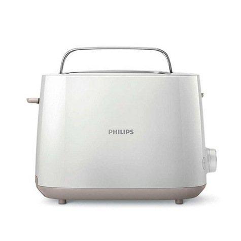 philips hd2581/00 daily collection toaster weiß brötchenaufsatz