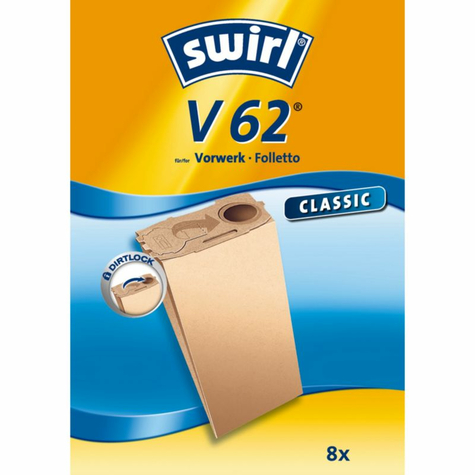 Swirl V 62 Classic Staubsaugerbeutel Spezialpapier (8er Pack)
