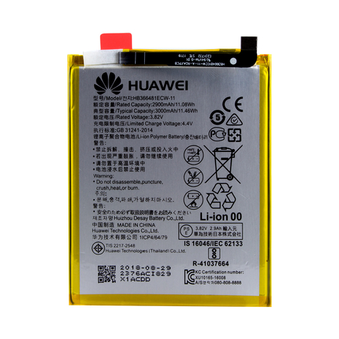 Huawei Hb366481ecw Lithium-Ion Akku P8 Lite 2017, P9 Lite, P10 Lite, P20 Lite 3000mah