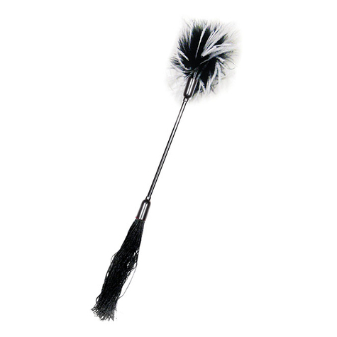 Feather:Whipper Tickler Black And White
