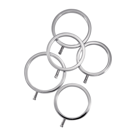 Elektrosex:Solid Metal Cock Ring Set 5 Sizes
