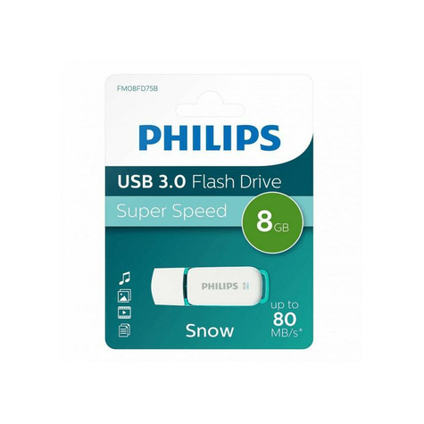 Philips Usb-Stick 8gb 3.0 Usb Drive Snow Super Fast Green Fm08fd75b/00