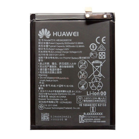 Huawei Hb396285ecw P20, Honor 10 3320mah Lithium-Ionen-Akku Akku
