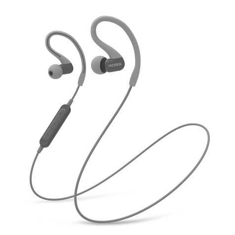 Koss Bt232i - Headphones - Earbuds - Sport - Black - Binaural - Buttons