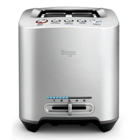 Sage The Smart Toast - 2 Slice(S) - Silver - Stainless Steel - Touch - 180 Mm - 280 Mm