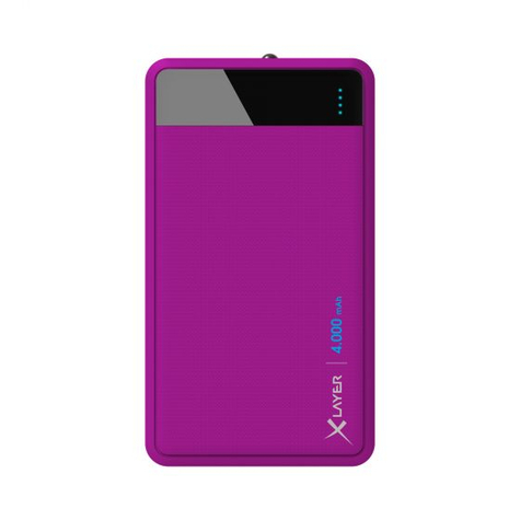 Xlayer Colour Line Violett Handy/Smartphone Tablet Rechteck Lithium Polymer (Lipo) 4000 Mah Usb