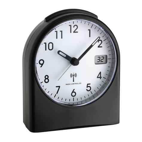 Tfa 4009816023889 - Mechanical Alarm Clock - Round - Black - Plastic - Analog - Battery/Accumulator