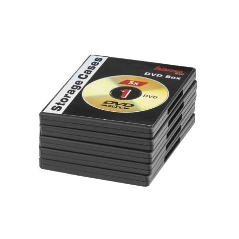 Hama Dvd Jewel Cases Pack Of 5 Black 1 Disks Schwarz