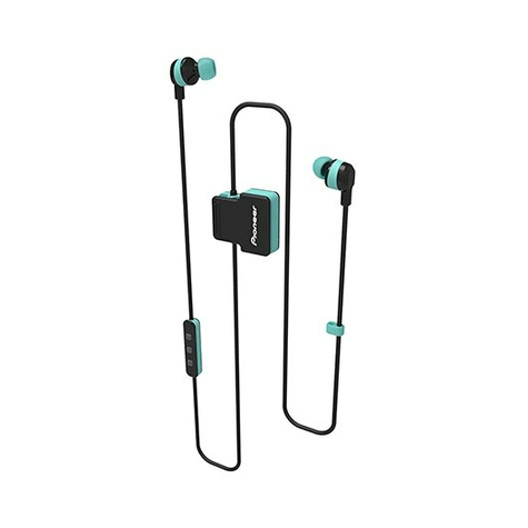 Pioneer Clipwear Active - Headphones - In Ear - Black - Mint Color - Binaural - Digital - Ipx4