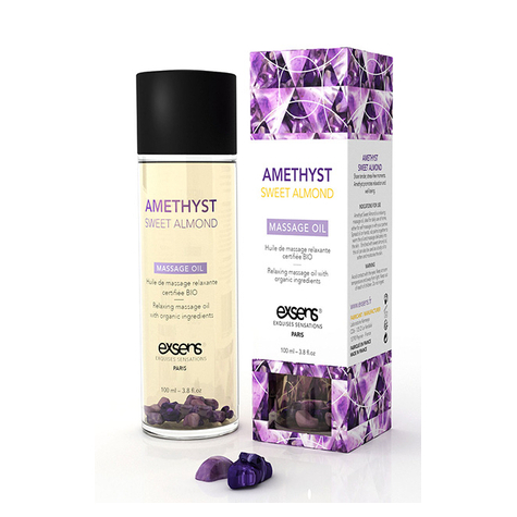 Relaxing Oil With Organic Ingredientes And Stones Amethyst Sweet Almond 100 Ml.