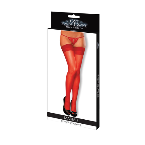 Hot Fantasy Stockings Mariah Straps-Strümpfe Rot