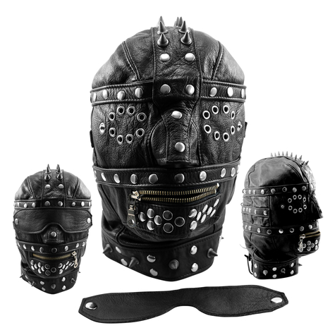Xx-Dreamstoys Leder-Maske Heavy Schwarz