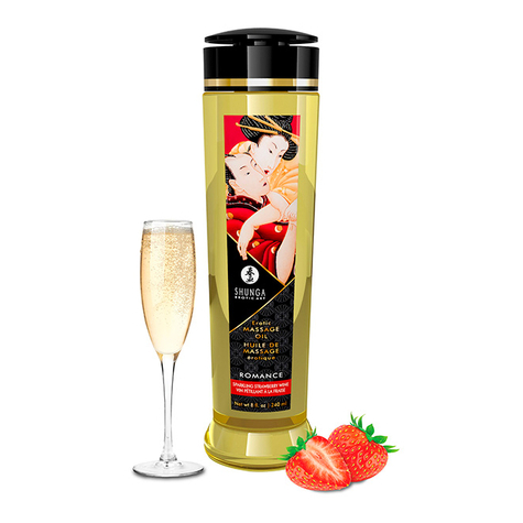 Shunga Massage Öl Romance (Sparkling Strawberry Wine) 240ml