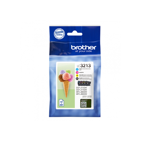 Brother Lc-3213 4-Pack Black, Yellow, Cyan, Magenta Lc3213valdr