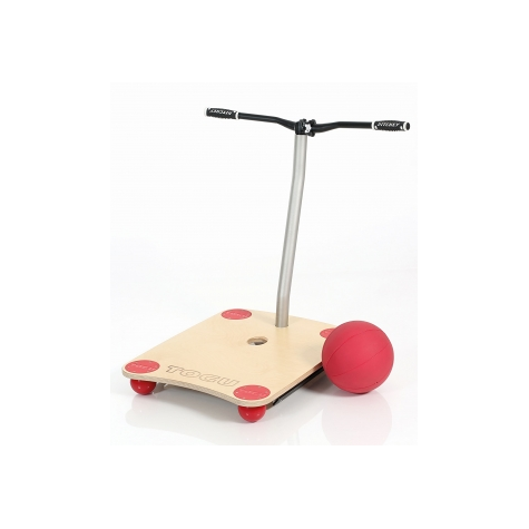 Togu Bike Balance Board Classic, Wood Color With Red