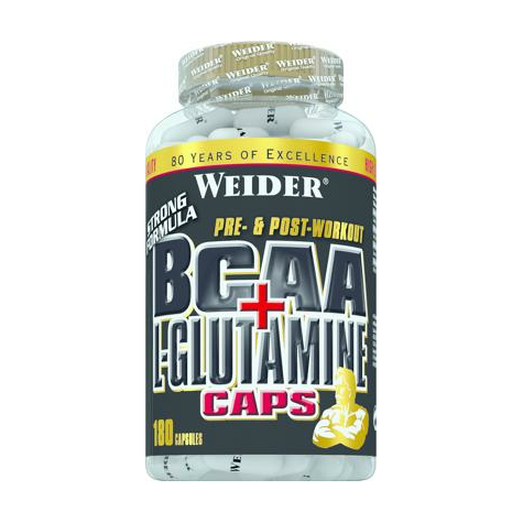 Joe Weider Bcaa + L-Glutamine Caps, 180 Capsules Can