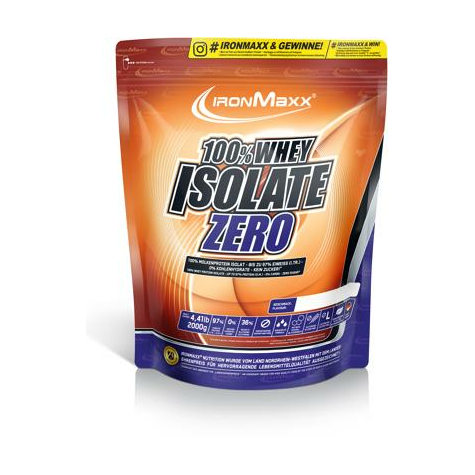 ironmaxx 100% whey isolate zero, 2000 g beutel