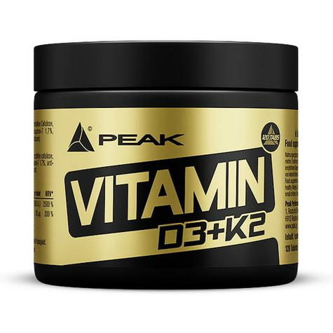 Peak Performance Vitamin D3 + K2, 120 Tablets