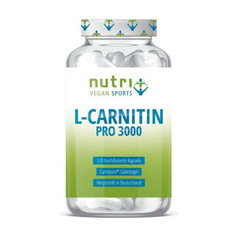 Nutri+ Vegane L-Carnitin Kapseln, 120 Kapseln