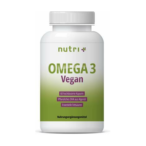 Nutri+ Vegane Omega 3 Kapseln, 60 Kapseln