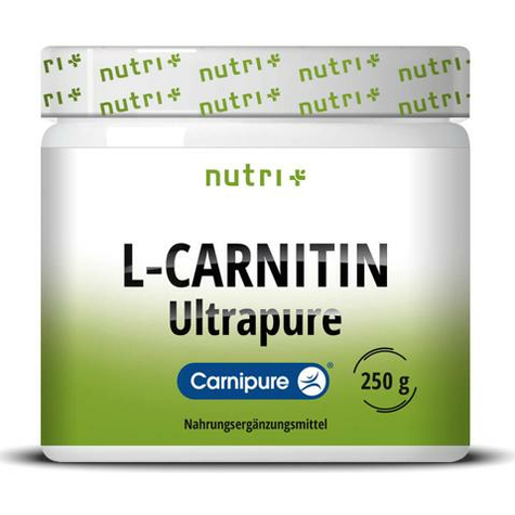Nutri+ L-Carnitin Ultrapure (Carnipure) Pulver, 250 G Dose, Neutral