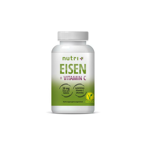 Nutri+ Eisen + Vitamin C, 240 Tabletten Dose