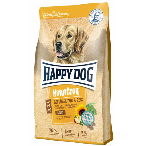 Happy Dog,Hd Naturcroq Gef Pur+Reis 15kg