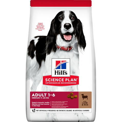 Hills,Hillsdog Ad Lamm+Reis 14kg