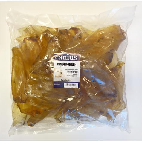 Canius Snacks,Canius Bigpack Beef Ears 1kg