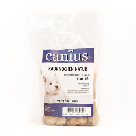 Canius Snacks,Canius Chewing Bone Natural 7cm 6pcs