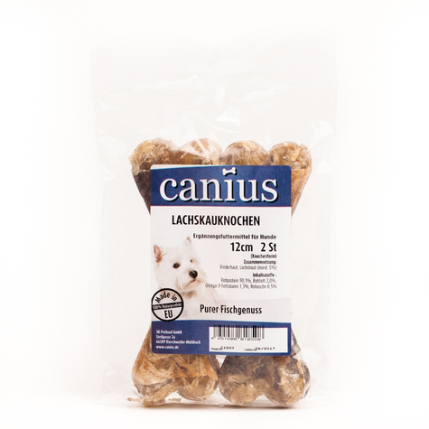 Canius Snacks,Can.Lachskaus. 12cm Knochen 2er
