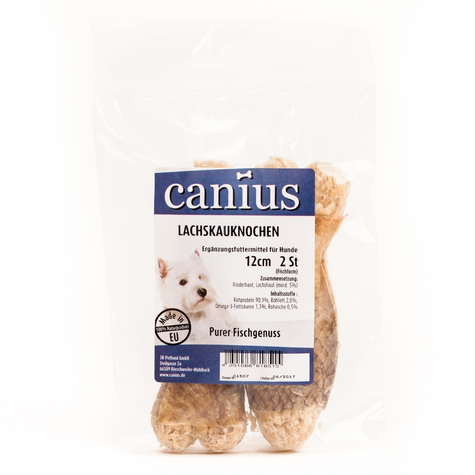 Canius Snacks,Can. Lachskaus. 12cm Fisch 2er