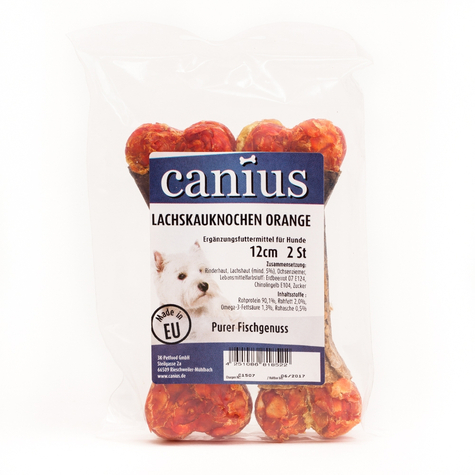 Canius Snacks,Can.Lachskaukn.Orange 12cm 2er