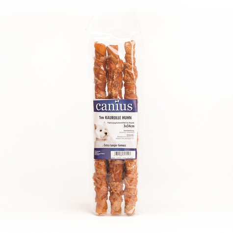Canius Snacks,Cani. 1m Chewing Roll Chicken. 3x34cm