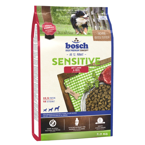 Bosch,Bosch Sensitive Lamm+Reis  3kg