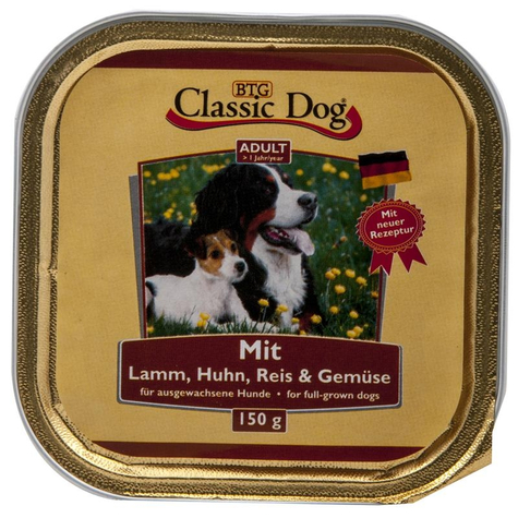 Classic Dog,Clas.Dog Lamm-Hu-Reis-Gem150gs