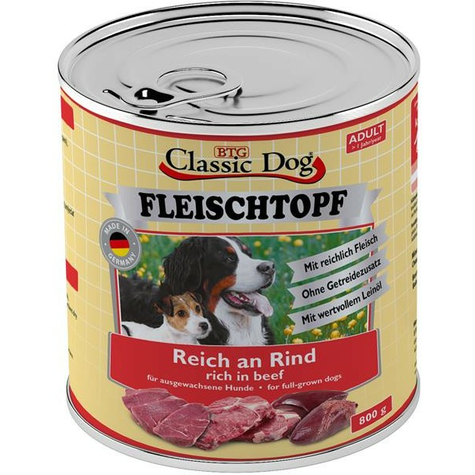 Classic Dog,Cla.Dog Fleischtopf Rind 800gd